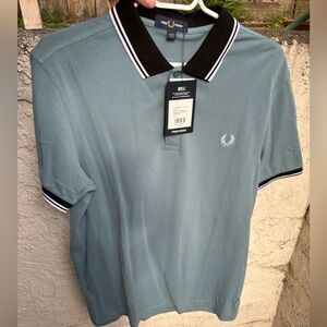 Fred Perry Contrast Trim Polo Shirt - Ash Blue